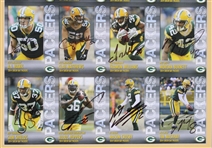 2014 Aaron Rodgers, Jordy Nelson, Randall Cobb & more GB Packers Signed 15x22 Framed Uncut Cards (JSA) 