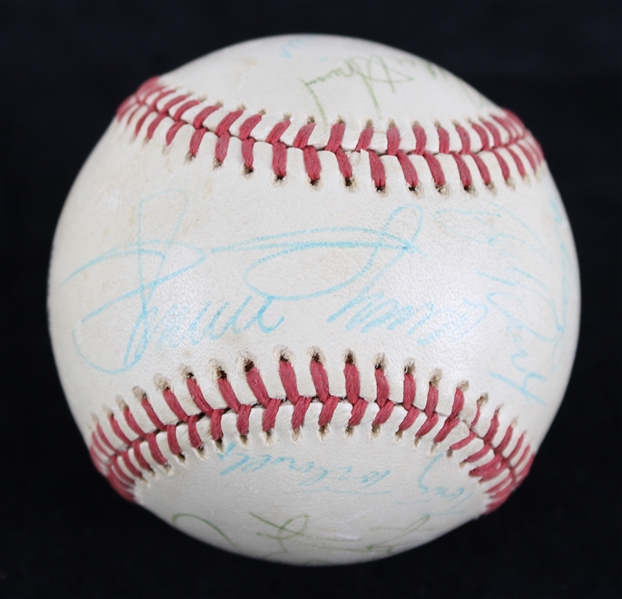 1974-76 Chicago Cubs Multi Signed ONL Feeney Baseball w/ 9 Signatures Including Harry Caray "Holy Cow!!" & More (JSA)