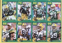 2005 Brett Favre, Mike Sherman, Ahman Green & more GB Packers Signed 15x22 Framed Uncut Cards (JSA) 