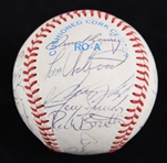 1982 Oakland Athletics Team Signed OAL MacPhail Baseball w/ Billy Martin, Clete Boyer, & More (JSA)