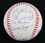 1982 Oakland Athletics Team Signed OAL MacPhail Baseball w/ Billy Martin, Clete Boyer, & More (JSA)