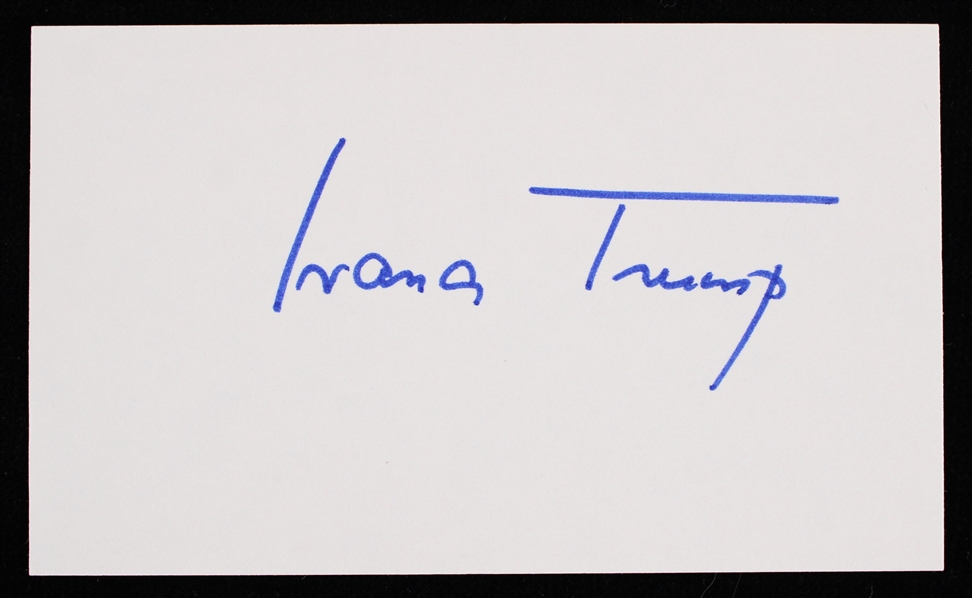 1980s Ivana Trump Ex-Wife of President Donald Trump Signed 3" x 5" Postcard (JSA)