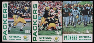 1966-71 Green Bay Packers Memorabilia Collection - Lot of 7 w/ Press Books, Sweetland Prints, Signed Salute to the Packers & More 