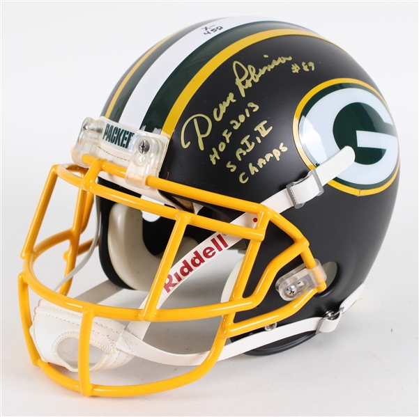2010s Dave Robinson Randall Cobb Green Bay Packers Signed Full Size Black Helmet (JSA)