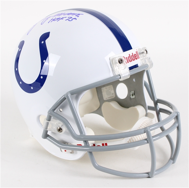 2000s Lenny Moore Baltimore Colts Signed Full Size Display Helmet (JSA)