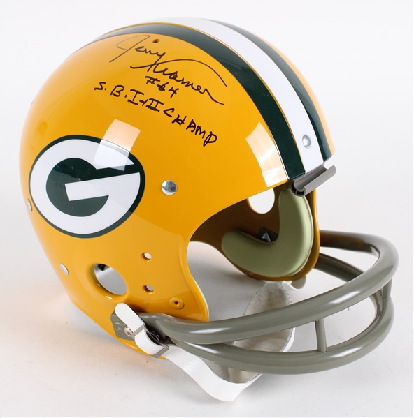 2013 Jerry Kramer Green Bay Packers Signed Full Size Throwback Display Helmet (JSA)