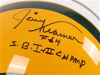 2013 Jerry Kramer Green Bay Packers Signed Full Size Throwback Display Helmet (JSA)
