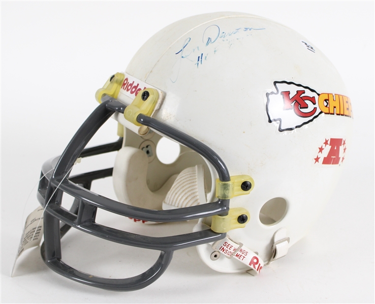 1990s Len Dawson Kansas City Chiefs Signed Youth Football Helmet (JSA)