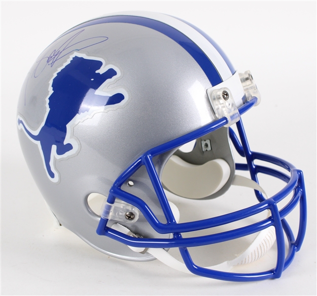 2017 Barry Sanders Detroit Lions Signed Full Size Display Helmet (JSA)