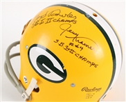 1980's Paul Hornung Fuzzy Thurston Jerry Kramer Boyd Dowler Green Bay Packers Signed Full Size Helmet (JSA) 