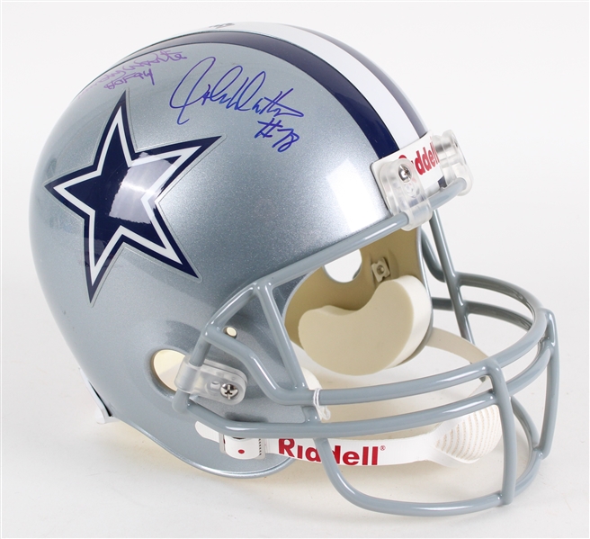 2000s Randy White Ed "Too Tall" Jones John Dutton Dallas Cowboys Signed Full Size Display Helmet (JSA)