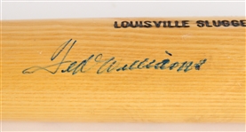 1980-83 Ted Williams Boston Red Sox Signed Louisville Slugger Team Bat (JSA)