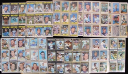 1969-90's MASSIVE Milwaukee Brewers Signed Baseball Trading Card & Index Card Collection - Lot of 475 w/ Seattle Pilots, Deceased Players, Additional 550 Unsigned Cards, Rookie Cards & More
