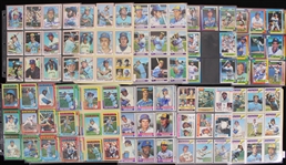 1969-90's MASSIVE Milwaukee Brewers Signed Baseball Trading Card & Index Card Collection - Lot of 475 w/ Seattle Pilots, Deceased Players, Additional 550 Unsigned Cards, Rookie Cards & More