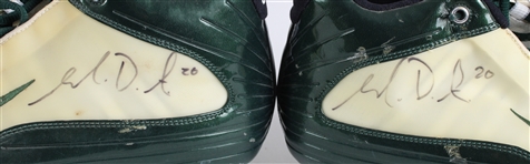 2001-13 Green Bay Packers Signed Nike Game Worn Cleat(s) - Lot of 5 w/ Dorsey Levens, Clay Matthews, Donald Driver & Marques Anderson (MEARS LOA / JSA / Pepper Burruss Collection)