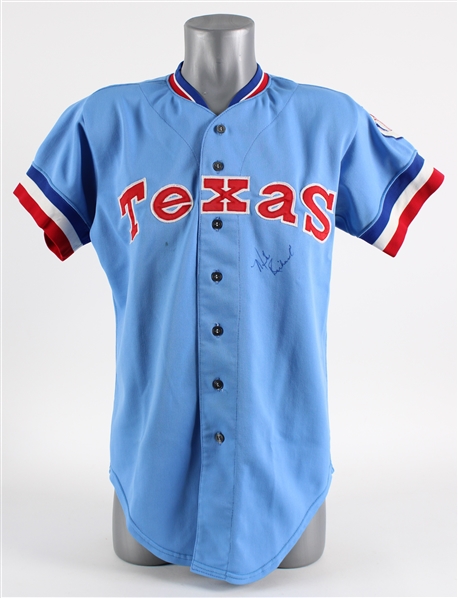 1982 Mike Richardt Texas Rangers Signed Game Worn Road Jersey (MEARS LOA / JSA)