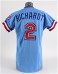 1982 Mike Richardt Texas Rangers Signed Game Worn Road Jersey (MEARS LOA / JSA)