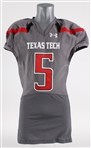 2014 Patrick Mahomes Texas Tech Red Raiders Grey Jersey (MEARS LOA)