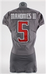 2014 Patrick Mahomes Texas Tech Red Raiders Grey Jersey (MEARS LOA)