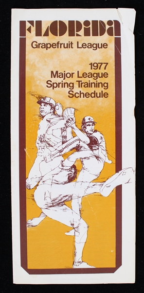 1977 MLB Florida Grapefruit League Spring Training Schedule 