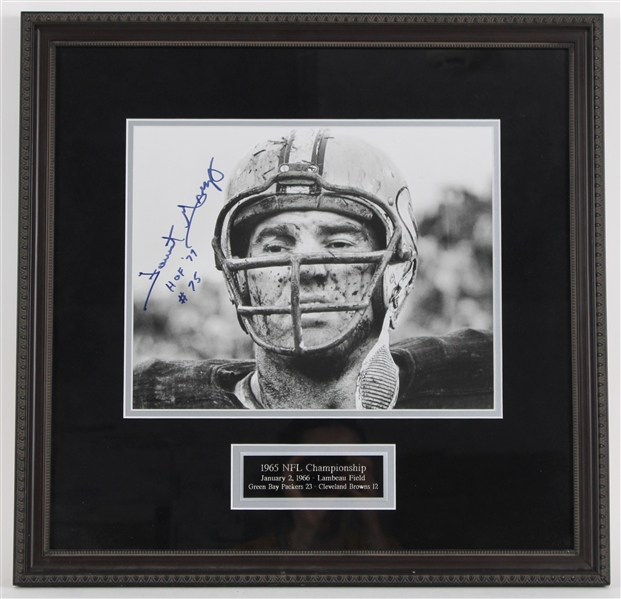 1965 Forrest Gregg GB Packers Signed 21x21 Framed Photo (JSA) 