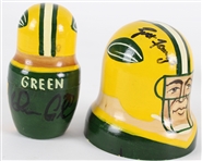 1990s Brett Favre, Ahman Green GB Packers 7 Nesting Doll (JSA)