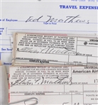 1970s Eddie Mathews Milwaukee Braves Signed Paperwork (JSA) (Lot of 20+)