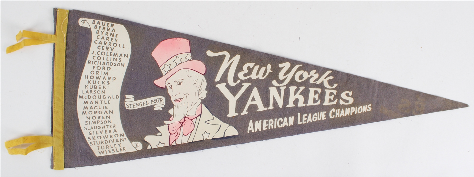 Vintage NY Yankees American League Champions Full Size Pennant 