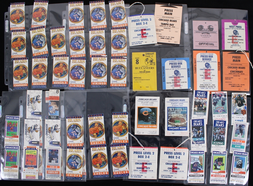 1980s Chicago Bears Tickets Stubs & more (Lot of 45+)