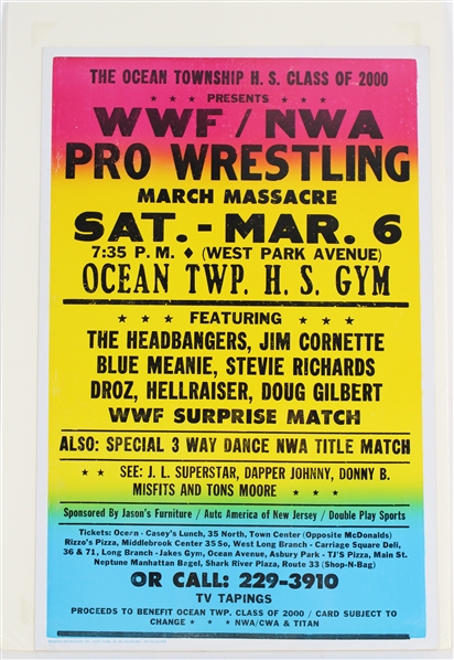 2000 WWF / NWA Pro Wrestling 17x26 Broadside 