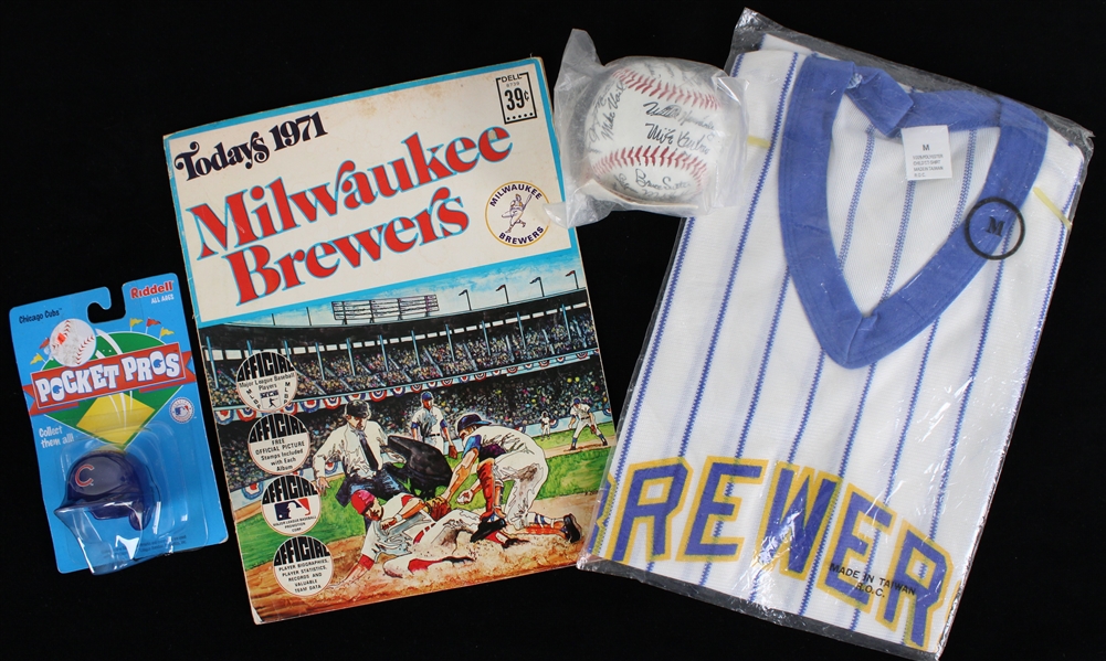1970s-90s Milwaukee Brewers Chicago Cubs Memorabilia Collection - Lot of 4