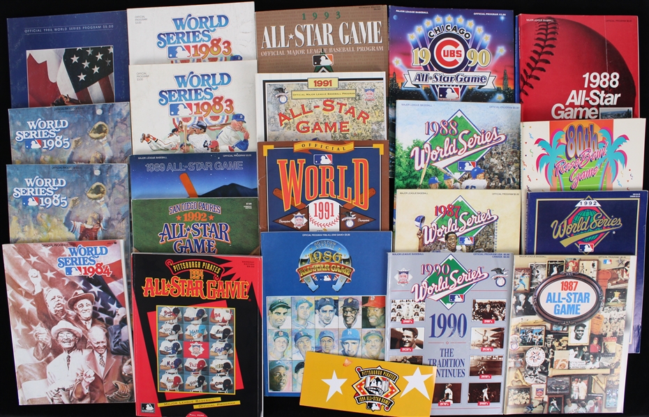 1983-94 World Series & All Star Game Program Collection - Lot of 23