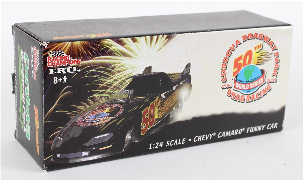 2003 Cordova Dragway Park 50th World Series of Drag Racing MIB Scale Model Chevy Camaro Funny Car