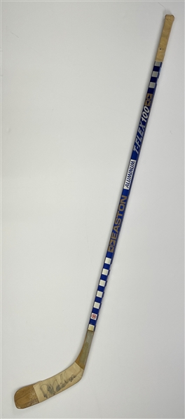1990-92 Dino Ciccarelli Washington Capitals Signed Easton T-Flex 100 Game Used Hockey Stick (MEARS LOA / JSA)
