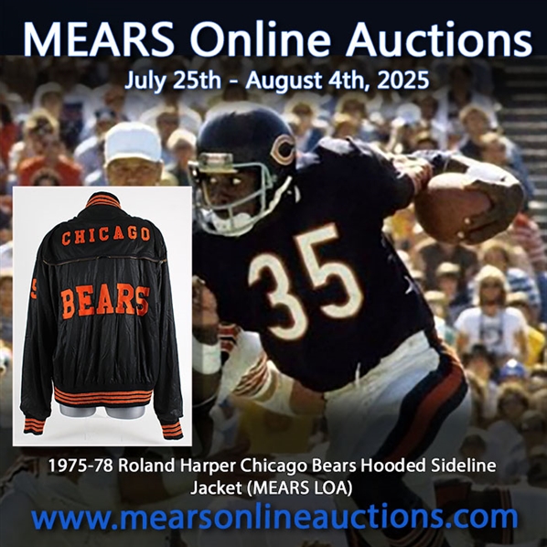 1975-78 Roland Harper Chicago Bears Hooded Sideline Jacket (MEARS LOA)