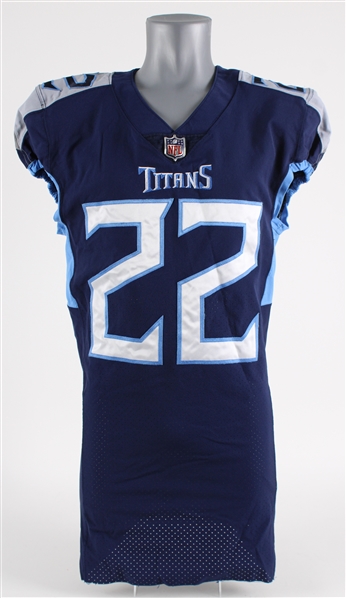 2022 Derrick Henry Tennessee Titans Home Jersey (MEARS A5)