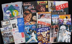 1970's-2000's Baseball Memorabilia Collection - Lot of 100+ w/ Programs, Don Drysdale Mini Bat, Ted Williams Posters, Postcards & More