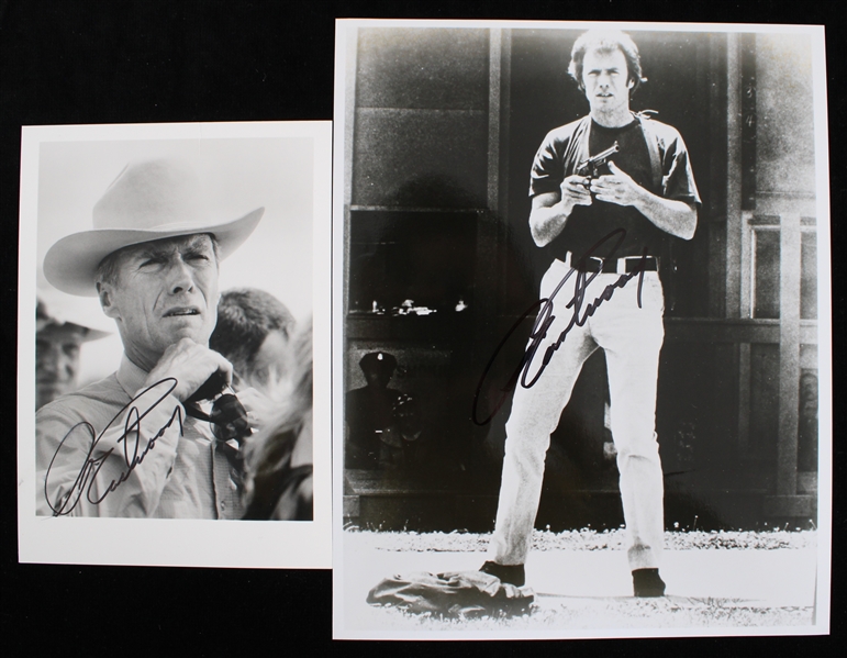1970s-90s Clint Eastwood Black & White Photos - Lot of 2