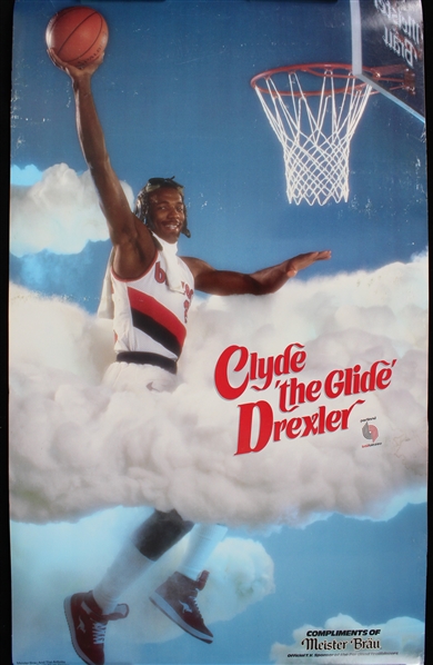 1983-95 Clyde Drexler Portland Trail Blazers 18x30 Poster 