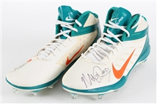 2012 Mike Pouncey Miami Dolphins Signed Game Worn Nike Cleats (MEARS LOA) *Full JSA Letter*