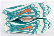 2012 Mike Pouncey Miami Dolphins Signed Game Worn Nike Cleats (MEARS LOA) *Full JSA Letter*
