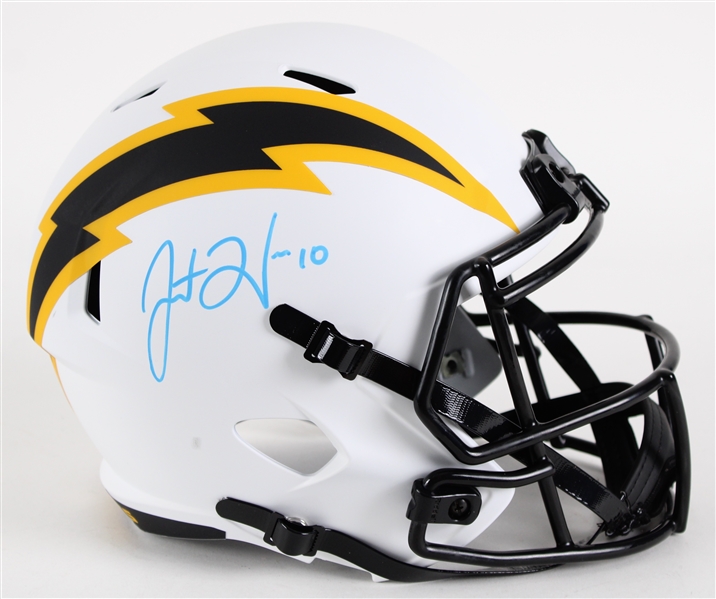 2021 Justin Herbert Los Angeles Chargers Signed Full Size Display Helmet (JSA / Beckett)