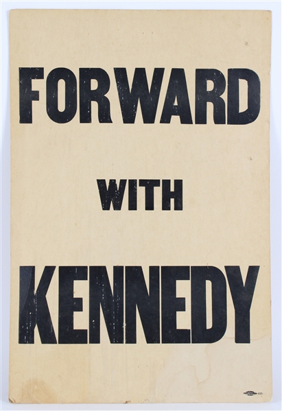 1960 Forward with Kennedy 14x21 Campaign Broadside 