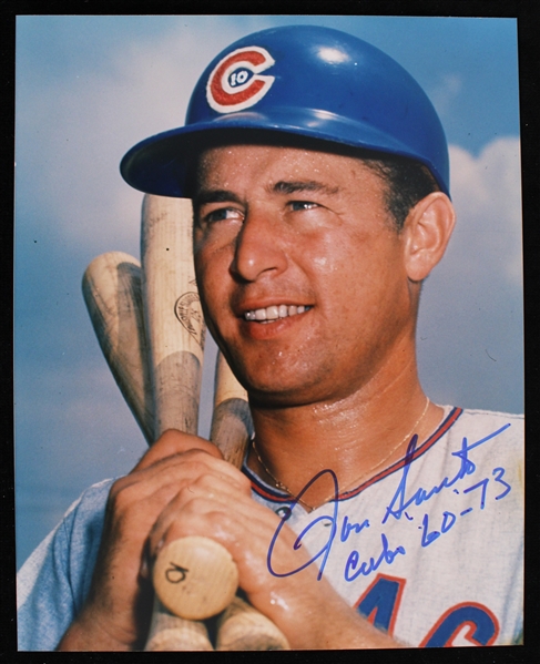 1990s Ron Santo Chicago Cubs Signed 8" x 10" Photo (JSA)