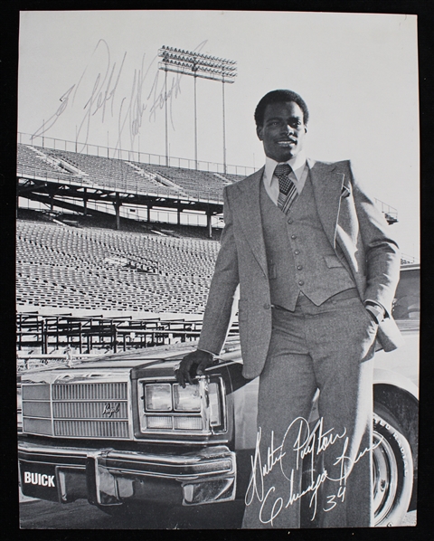 1980s Walter Payton Chicago Bears Signed 8.5" x 11" Buick Dealership Photo (JSA)