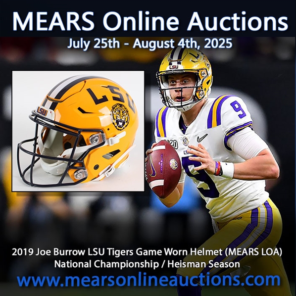 2019 Joe Burrow LSU Tigers Game Worn Helmet (MEARS LOA/Equipment Manager LOA) National Championship / Heisman Season