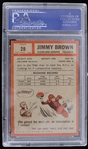 1962 Jim Brown Cleveland Browns Topps Trading Card #28 (PSA 6 EX-MT)