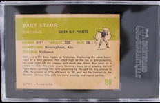 1961 Bart Starr Green Bay Packers Fleer Trading Card #88 (SGC 4.5 VG-EX+)