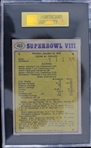 1974 Miami Dolphins Super Bowl VIII Topps Trading Card #463 (SGC 8 NM/NT)