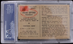 1954 Frank Gifford New York Giants Topps Trading Cards #55 (PSA 7 NM)